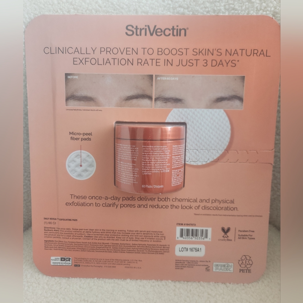 StriVectin Daily Reveal Exfoliating Pads - 60 Ct - Picture 2 of 5